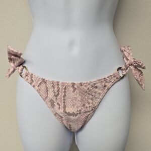 Cia.maritima Snake Print Rose Tanga bikini bottom M